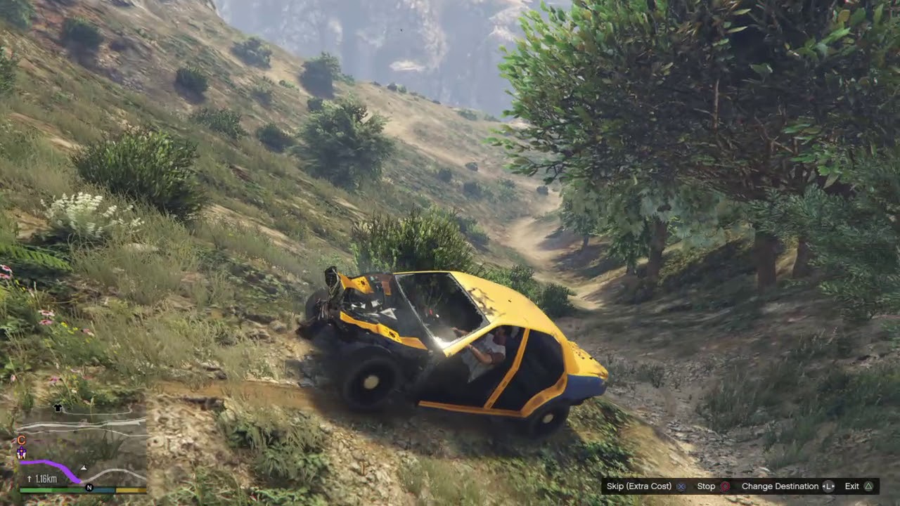 GTA V: The Mount Chiliad Taxi challenge