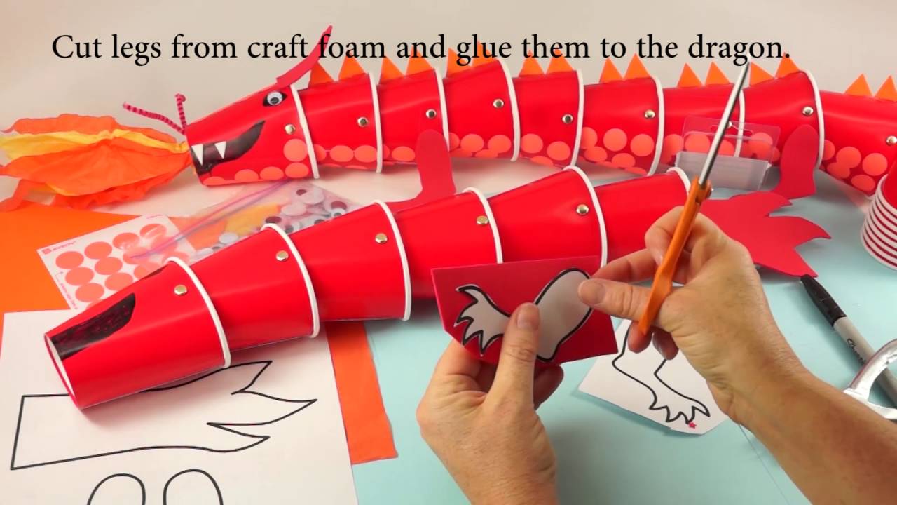 Dragon Cup Puppet Craft