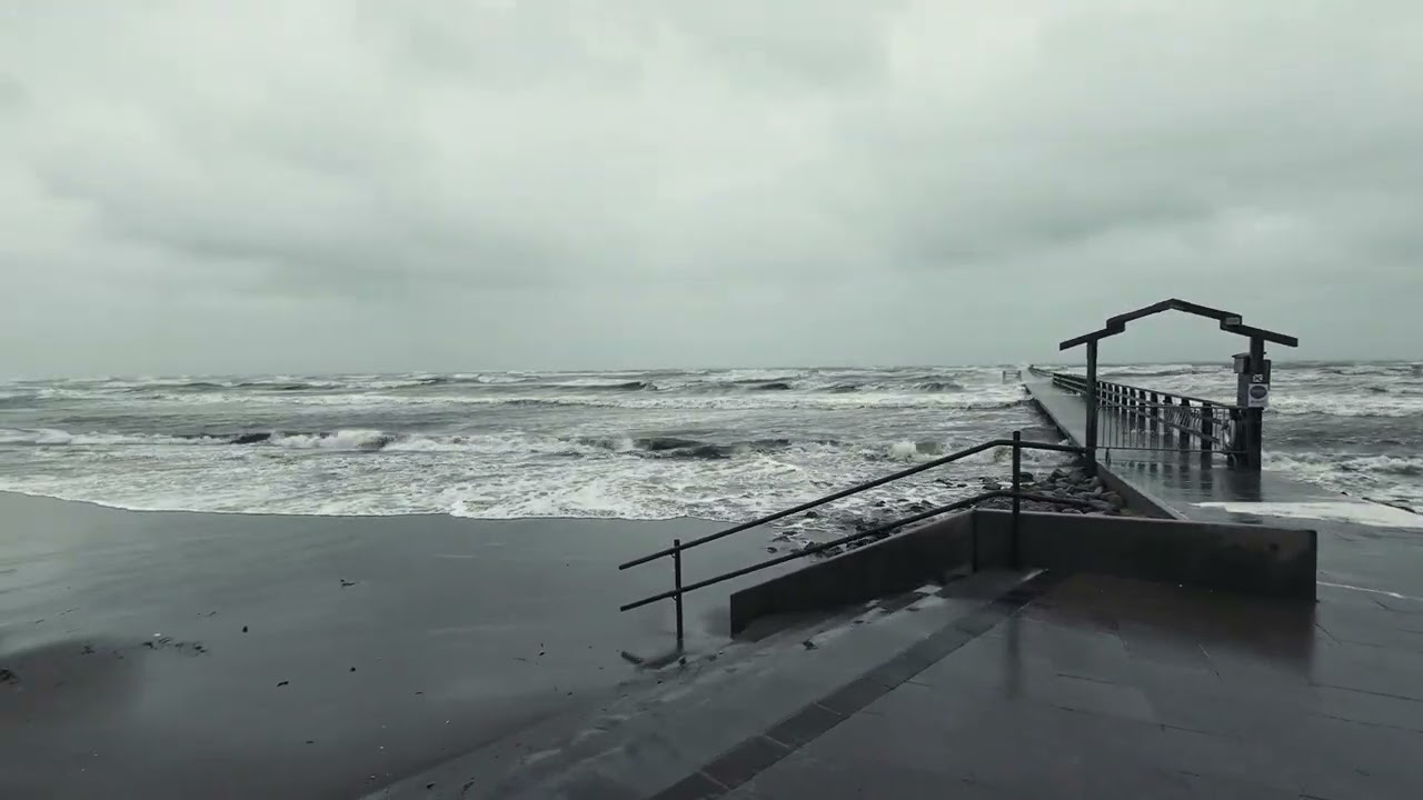4K Rough Storm Sweden 🇸🇪 Skrea strand, Falkenberg 2023
