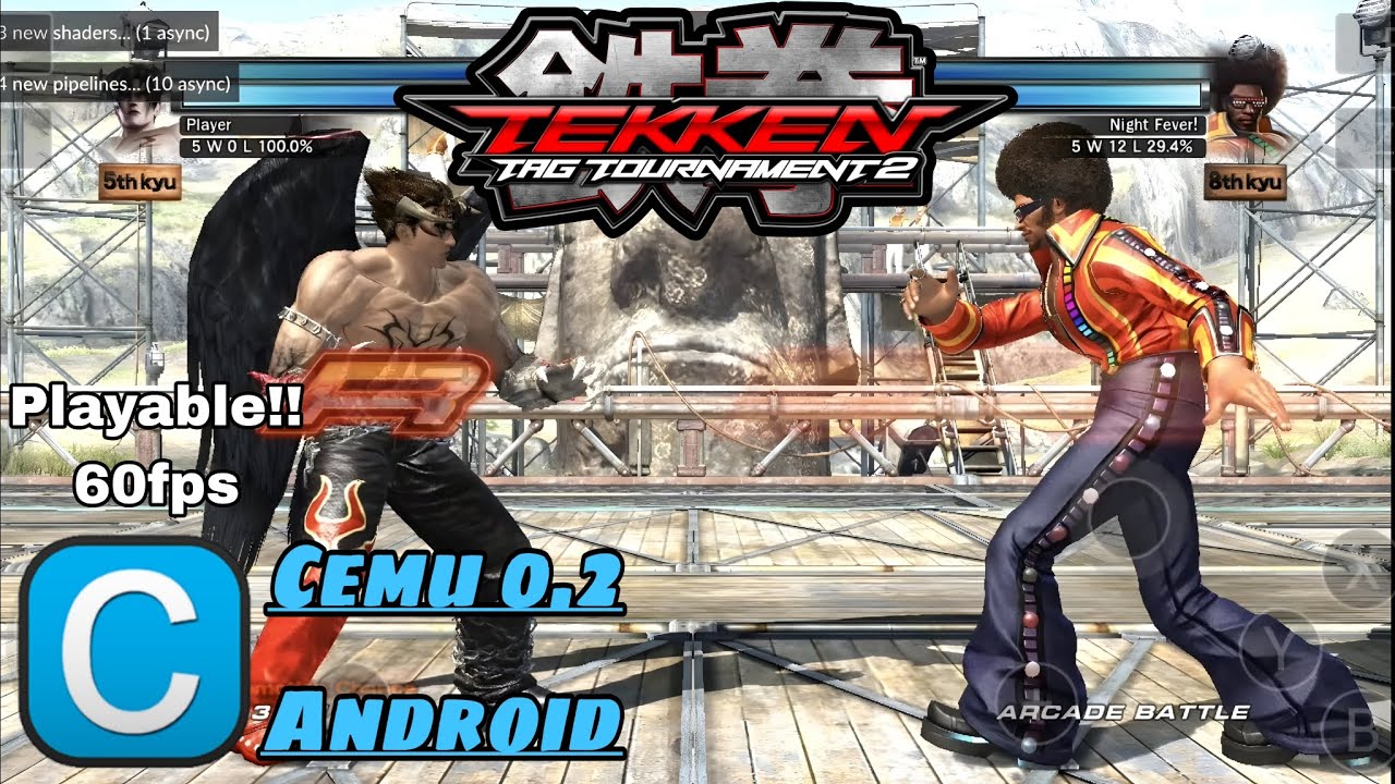 Cemu Android 0.2 🔷 Gameplay Tekken Tag Tornament 2 Wii U Edition ♦️Poco F4 Snapdragon 870+Setting