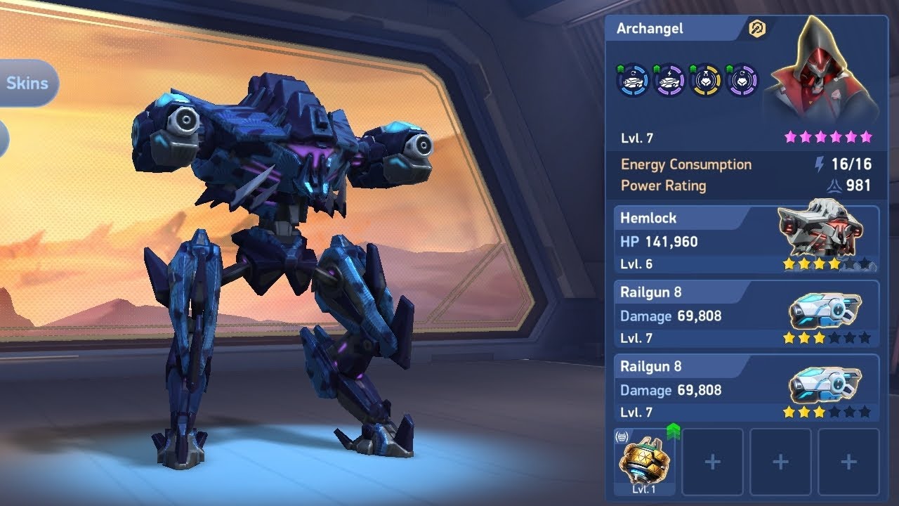 {MECH ARENA} Best Sniper Combo 😎 (Hemlock + Railgun 8) 🤩