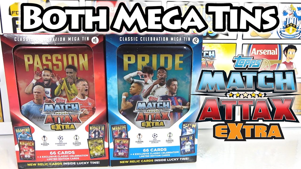 NEW!! Opening 2 MATCH ATTAX EXTRA 2023 Mega Tins |  Classic Celebrations Tins | *8 Limited Editions*