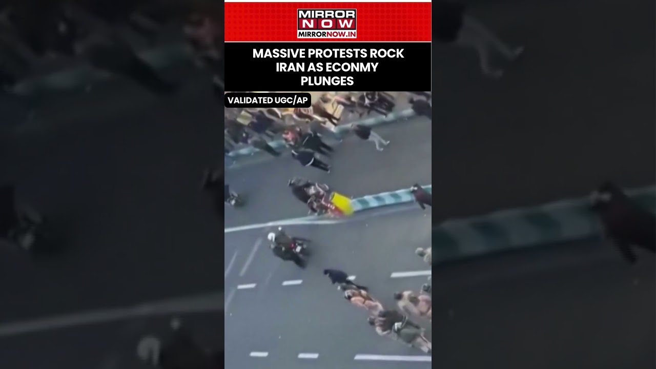 Iran: Protesters Clash With Security Forces as Tear Gas Fills Tehran Streets #shorts