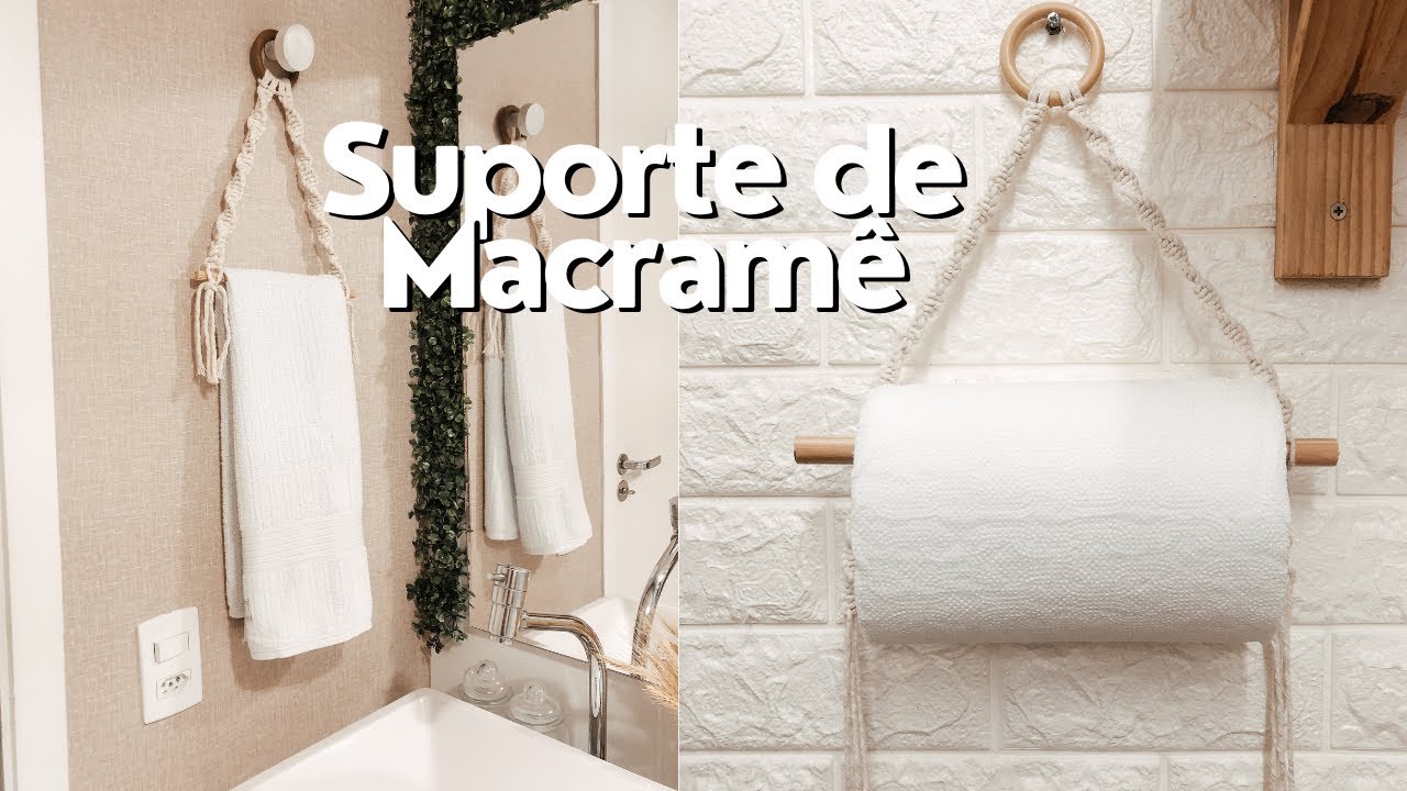 COMO FAZER  SUPORTE PARA TOALHA DE MACRAME| MACRAMÊ PARA INICIANTES  #macramê #diy #façavocemesmo