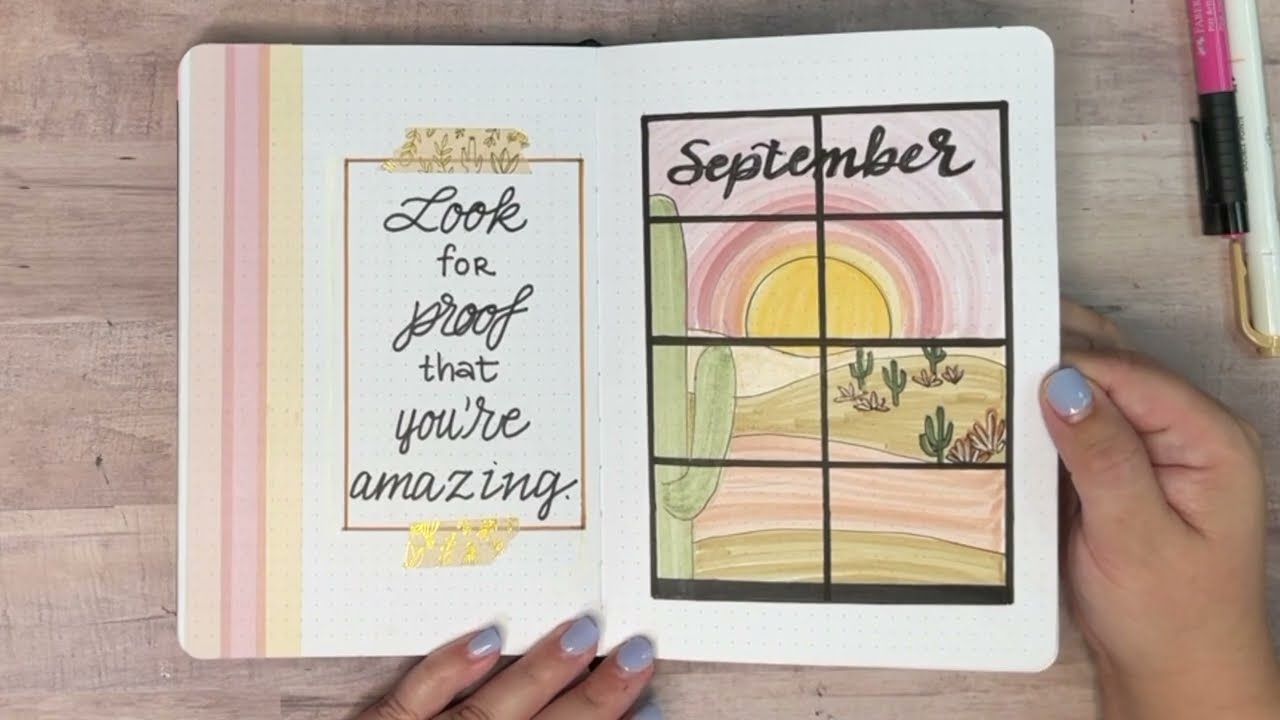 Bullet Journal | Plan With Me | September | Desert theme