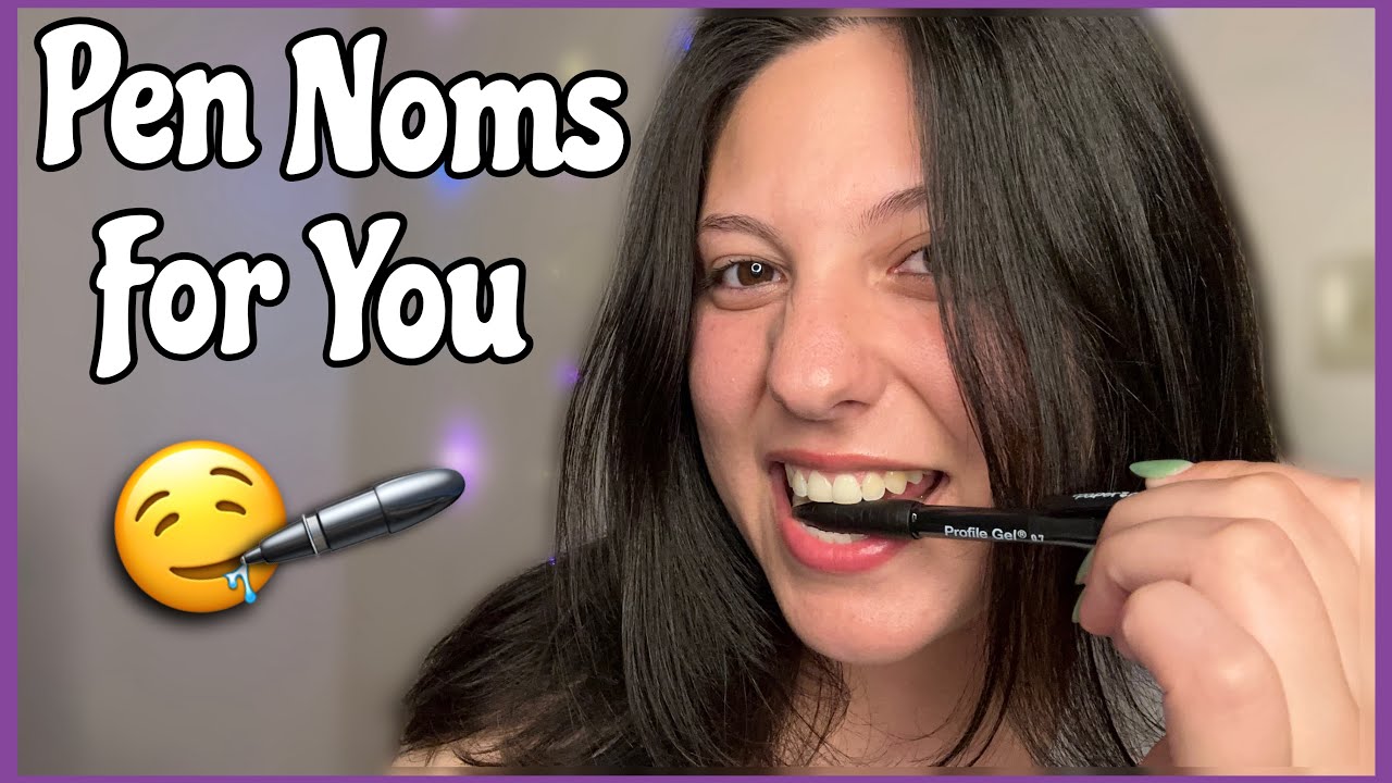 ASMR~ Pen Noms For You | Mouth Sounds 🤤🖊️