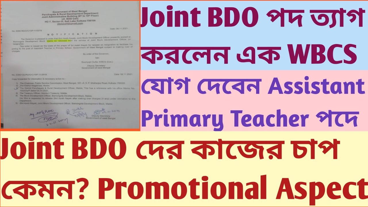 Work Pressure & Role of Joint BDO | Promotional Aspect | From Joint BDO to Assistant Primary Teacher