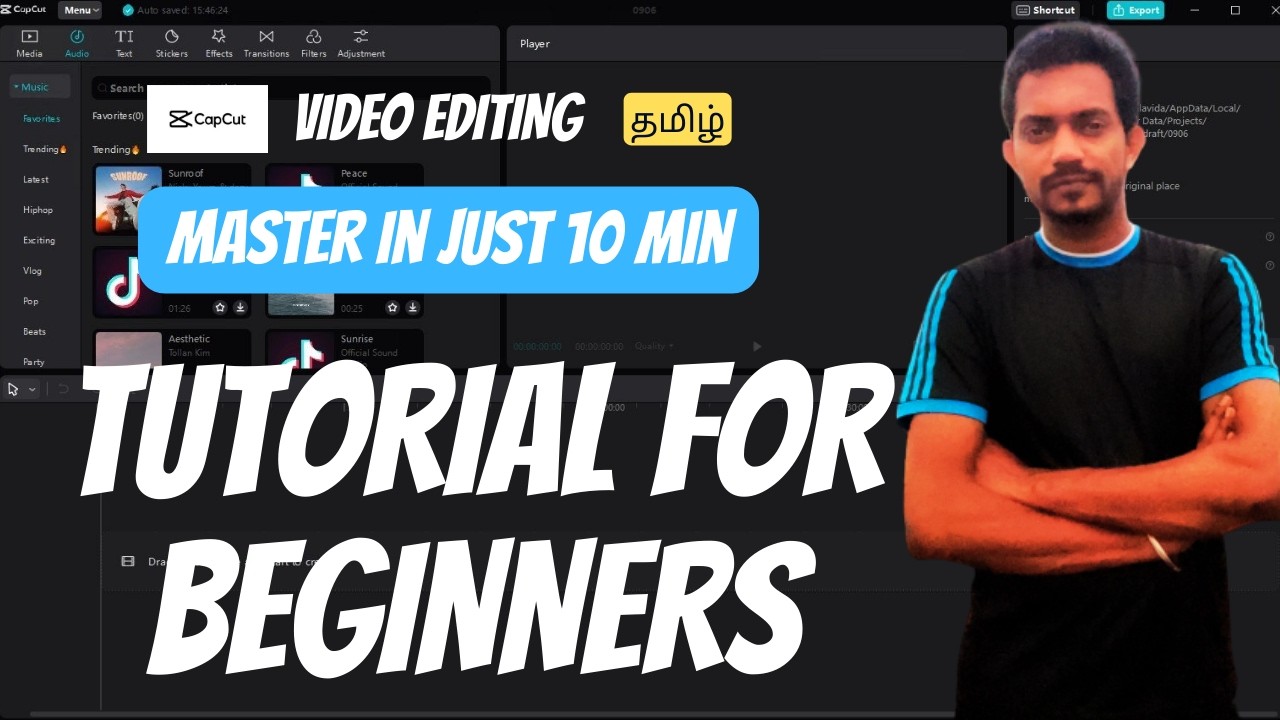 🔥Capcut video editing in PC | beginners tutorial in Tamil | Pro editor in just 10 Min !