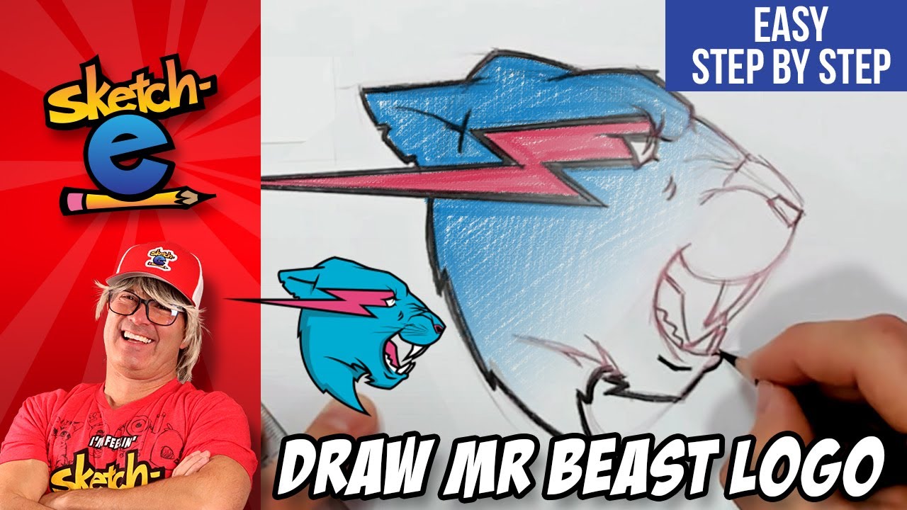 How to Draw Mister Beast logo step by step