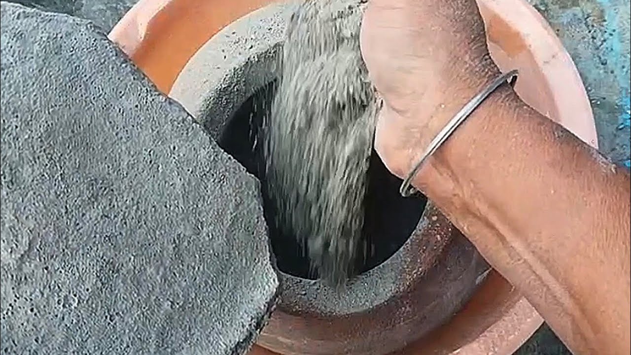 NEW: Dusty Soft Reused Pure Cement Dry claypot/ Matka Crumbling #asmr #oddlysatisfying #trending 
