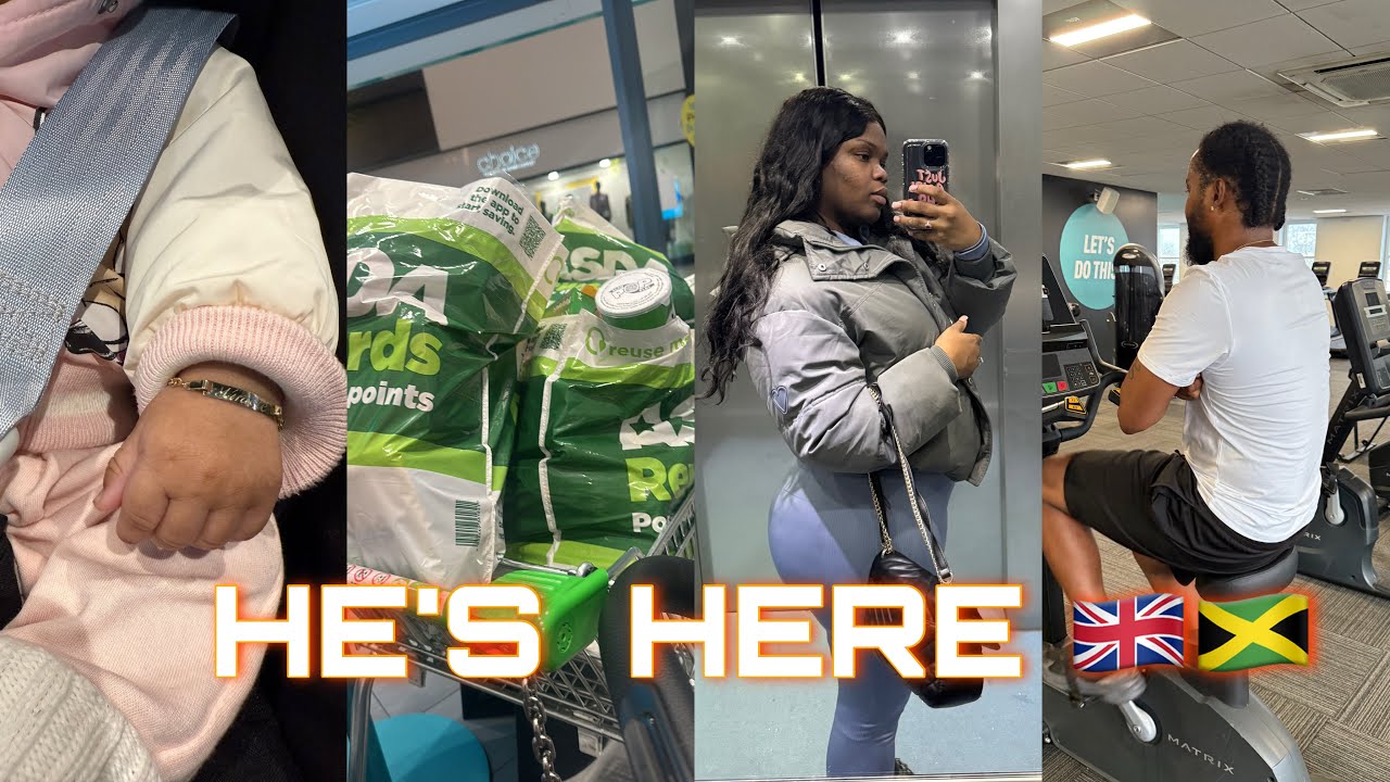 He’s HERE 🇬🇧🇯🇲. |he meets our daughter for the first time , realistic week in my life VLOG