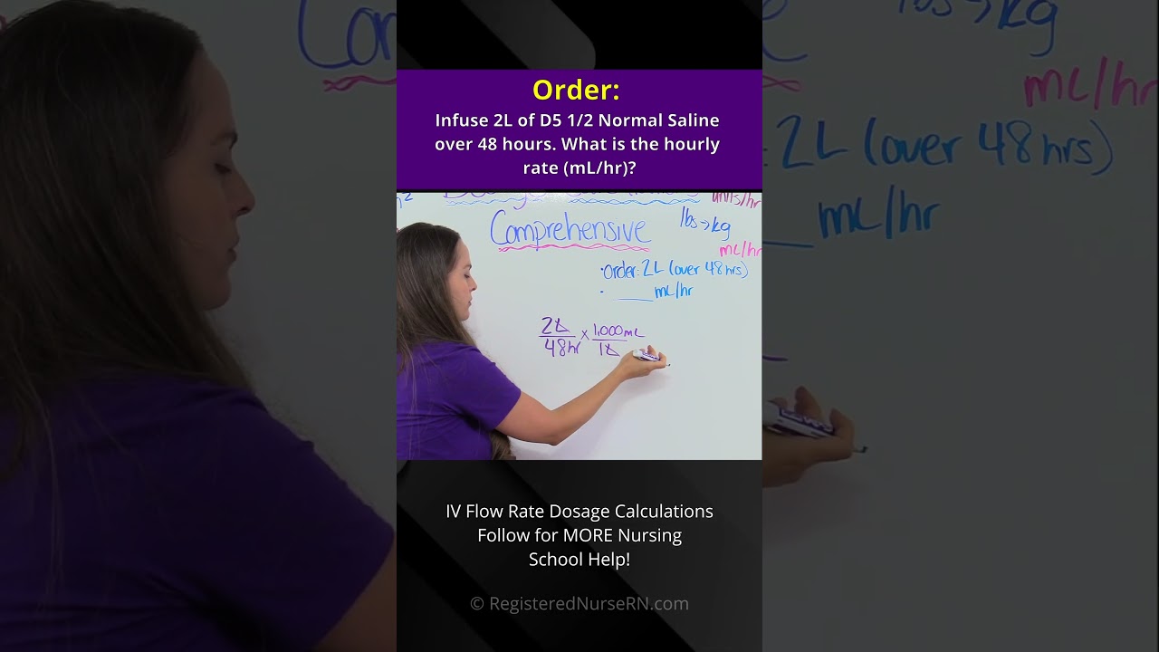 Dosage Calculations Made Easy: IV Flow Rates | Nursing School Math #shorts