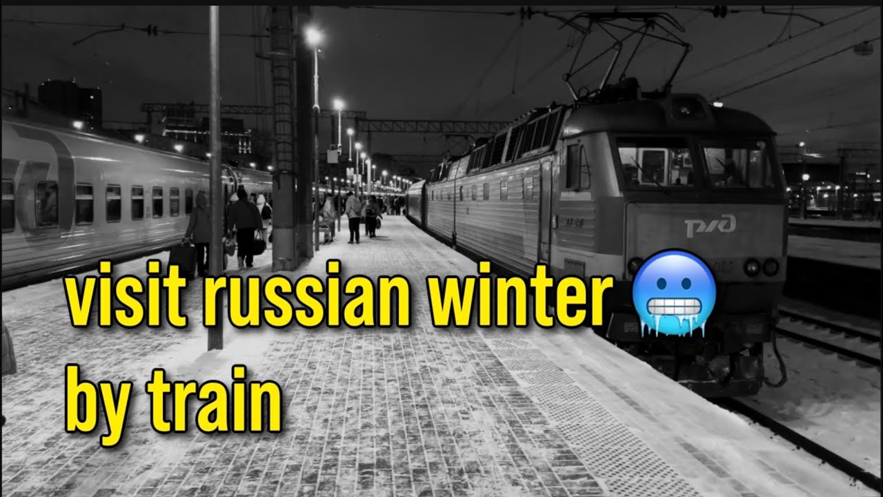 Night Winter Russian Train View From Window. 60 FPS 4K. Get Ready for Snow Advenfure
