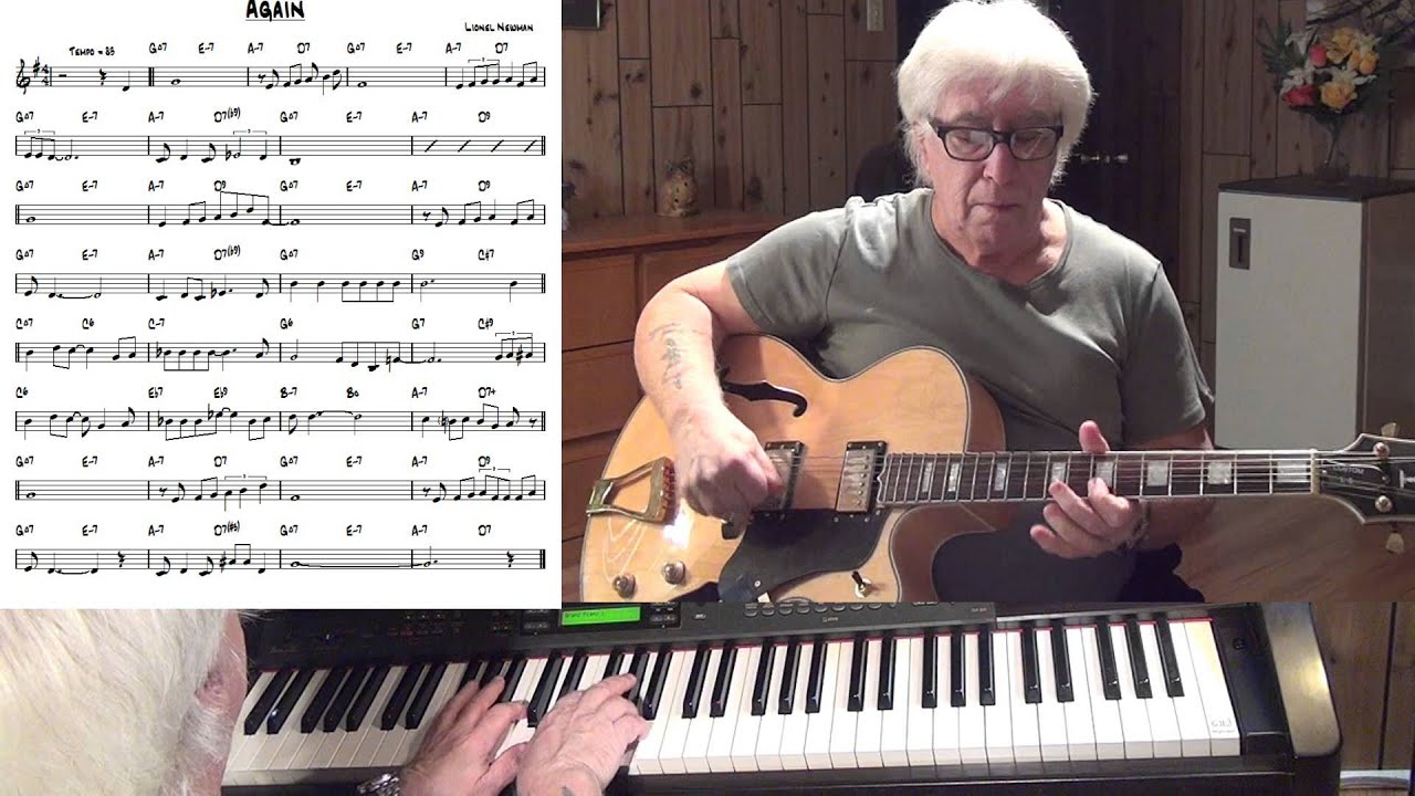 Again - Jazz guitar & piano cover ( Lionel Newman )