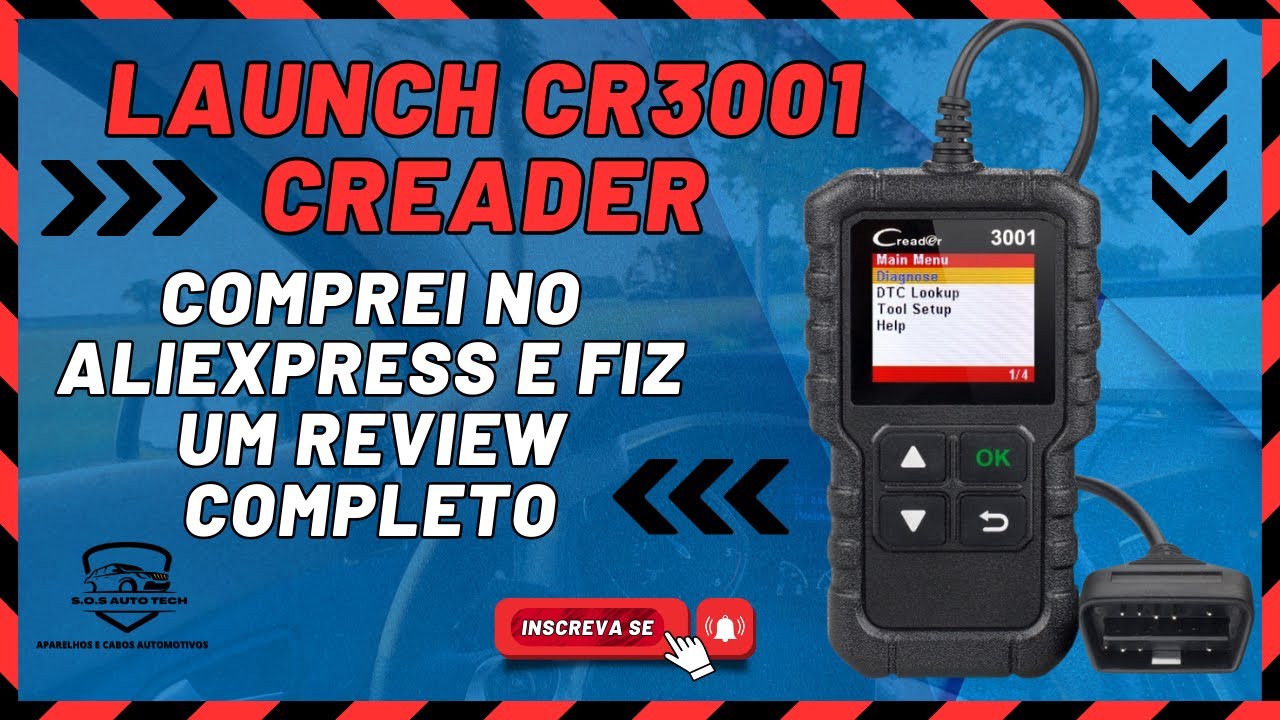 SCANNER AUTOMOTIVO LAUNCH CR3001 Aparelho Bom e Barato- Review Completo e Atualizado #103 #launch