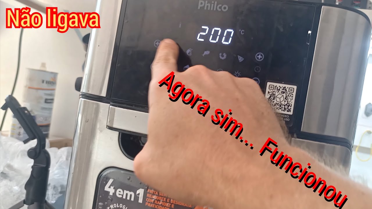 Air fly Philco Oven PFR2200P não liga, parou de funcionar, resolvido