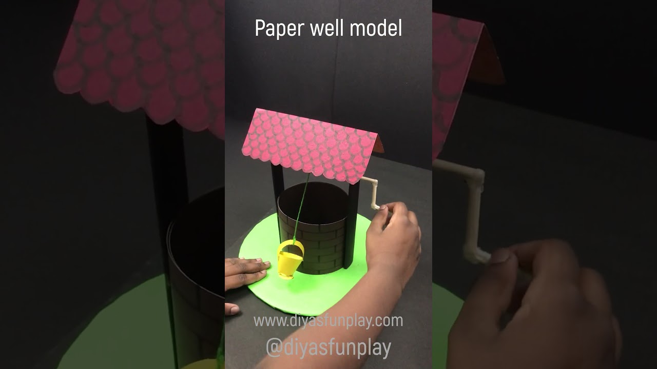 Paper well model shorts - #shortsvideo - #shorts - #scienceproject - #diyasfunplay