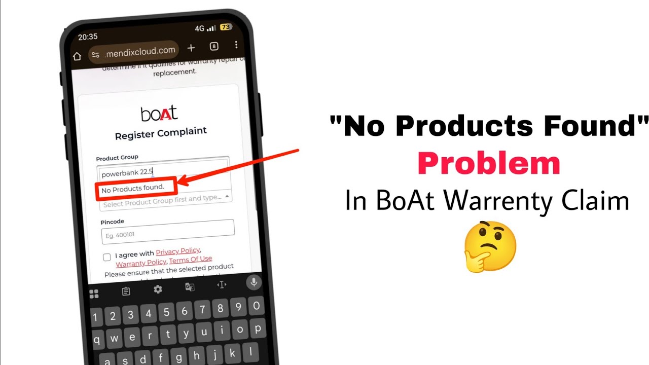 Fix "No Product Found" Error In BoAt  Warrenty Claim 