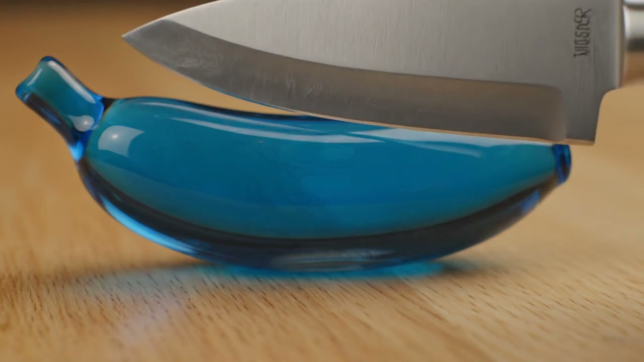 Glass bannana asmr cutting 