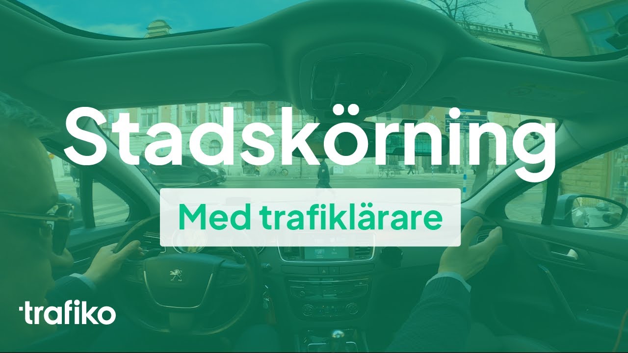Stadskörning med Trafiklärare (filmat i bilen)