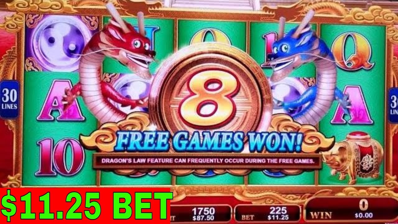 $11.25 Bet Dragons Law Twin Fever Slot Machine Bonus Won | Very Nice Session | Live Slot Play w/NG