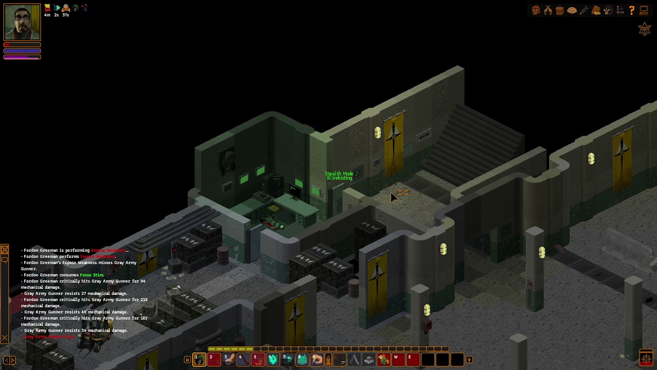 Underrail - Crowbar Build vs. Gray Army Base (DOMINATING)