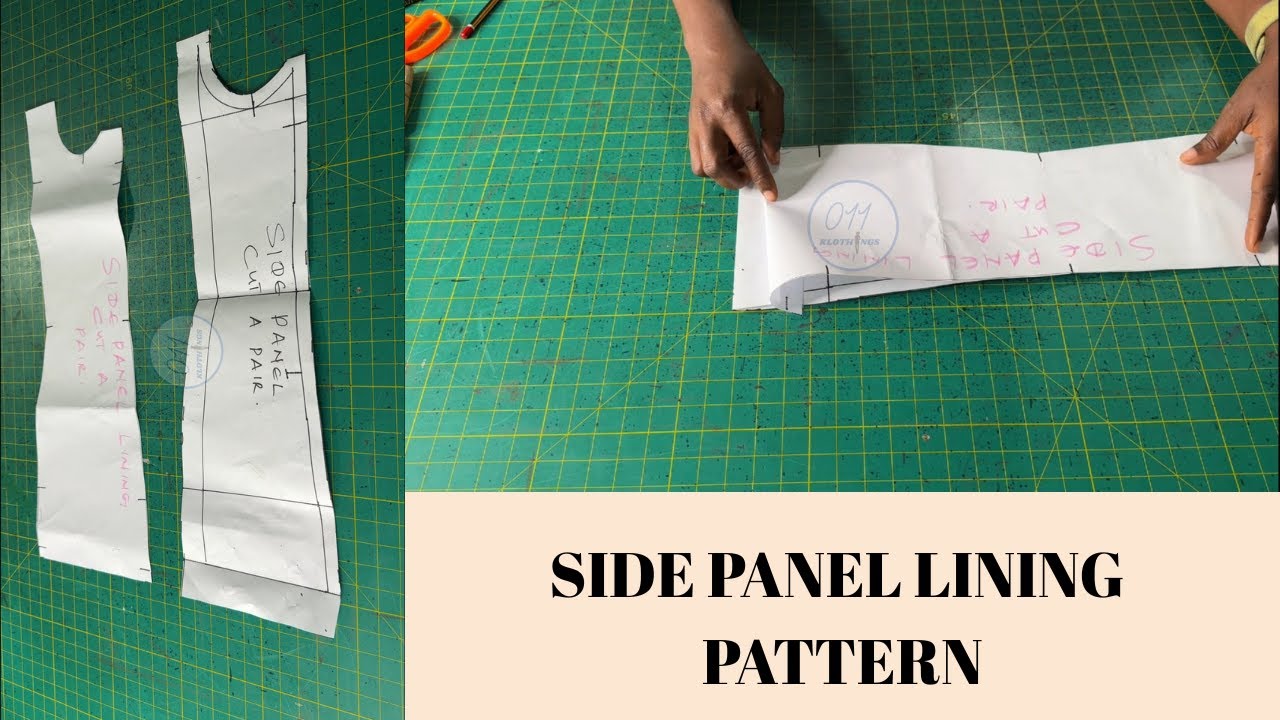 HOW TO CREATE THE LINING PATTERNS FOR THE SIDE PANEL OF A THREE PANEL LADIES' JACKET