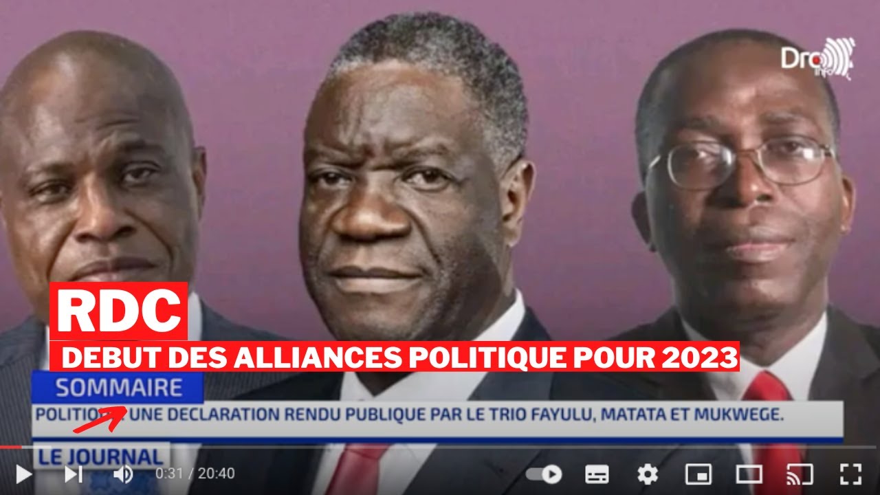 Le Journal Rdc du mardi 27 d&eacute;cembre 2022 sur DRCINFO TV, MARTIN FAYULU S'EST ENROLER
