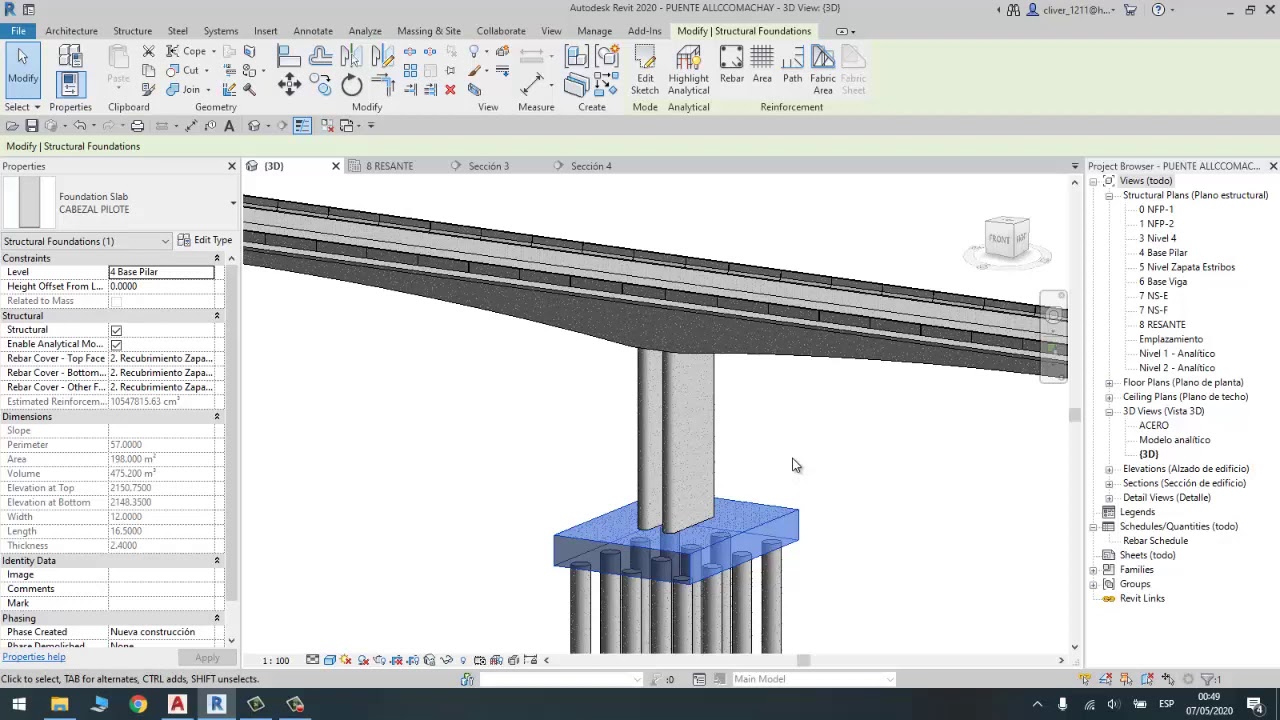 MODELADO DE PUENTE DE SECCIÓN VIGA CAJÓN SEGMENTAL POS TENSADO EN REVIT 2020 ESTRUCTURAS - PARTE 01