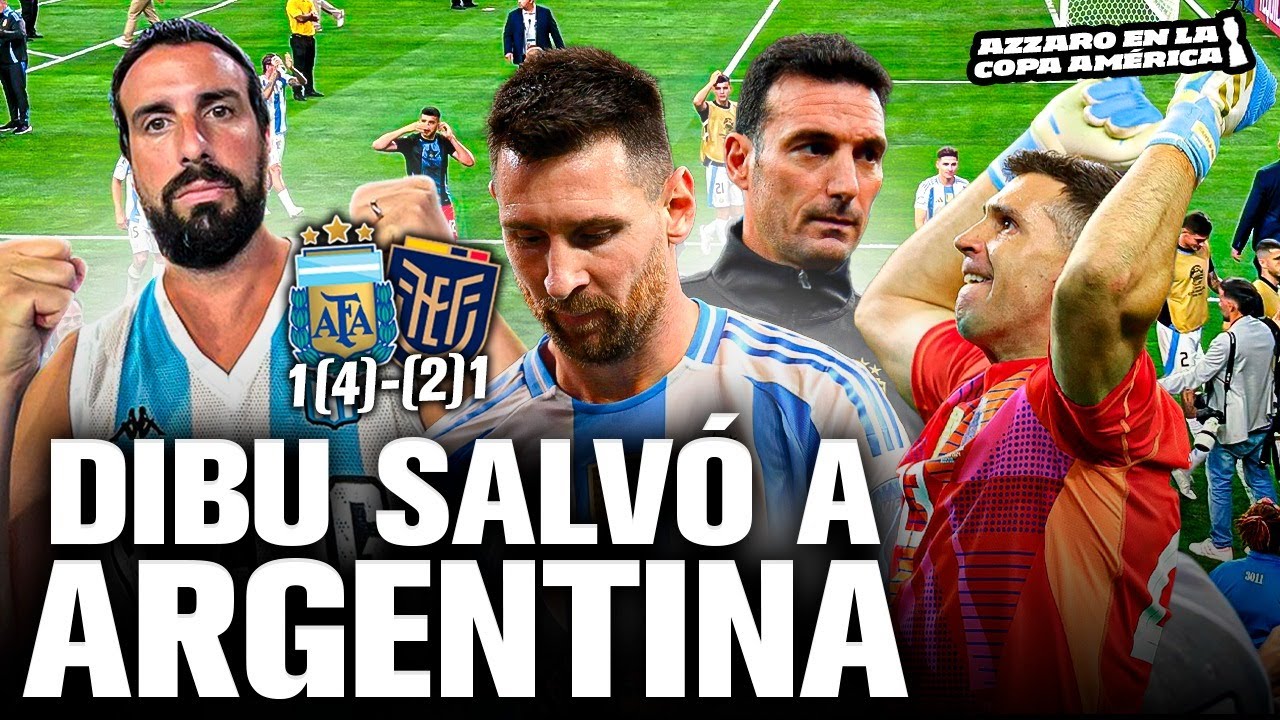 ARGENTINA 1-1 ECUADOR (4-2) / AZZARO REACCIÓN Y ANÁLISIS / COPA AMÉRICA