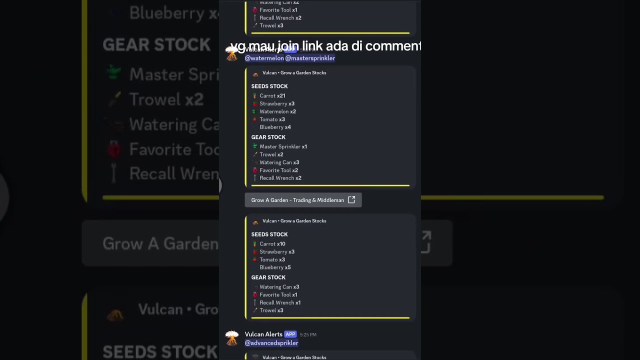 grow a garden discord server 