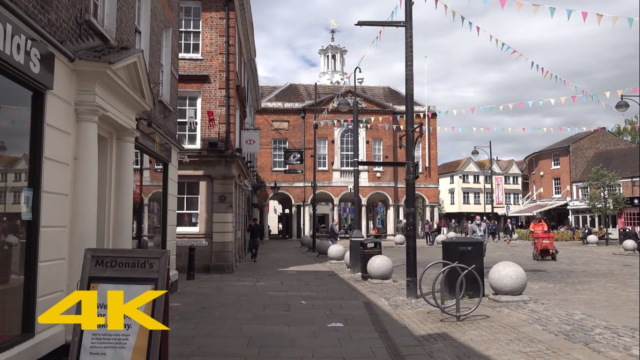 High Wycombe Walk: Town Centre【4K】