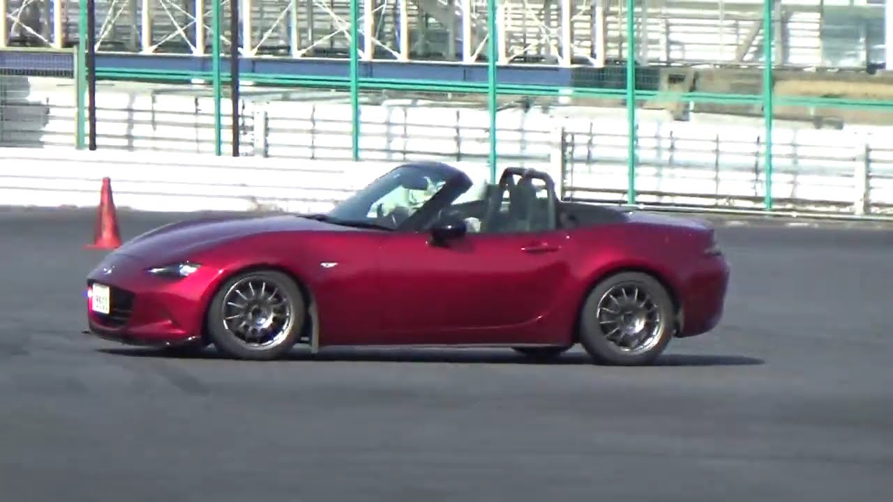 【じぇっと】NDロードスタージムカーナ 2026/2/23 筑波サーキットジムカーナ場 フジミガレージ・おかずレーシング練習会 シバタイヤ R31 TW280