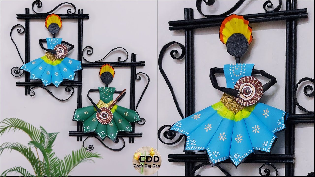 Best Out Of Waste | Unique Wall Hanging | Rajasthani Decoration From Cardboard | Newspaper Craft