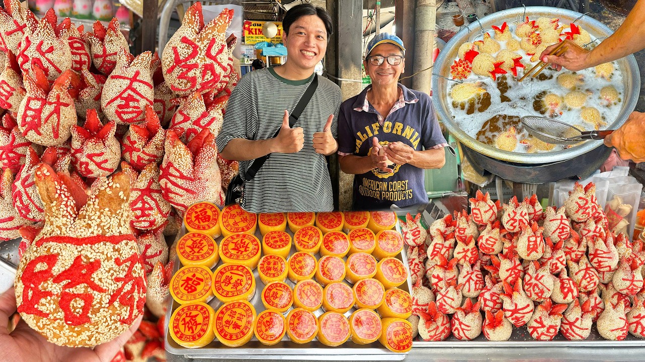 Cận cảnh gia đình Người Hoa làm BÁNH TRÁI LỰU GIA TRUYỀN 3 ĐỜI HƠN 50 NĂM chỉ bán vài ngày cận Tết