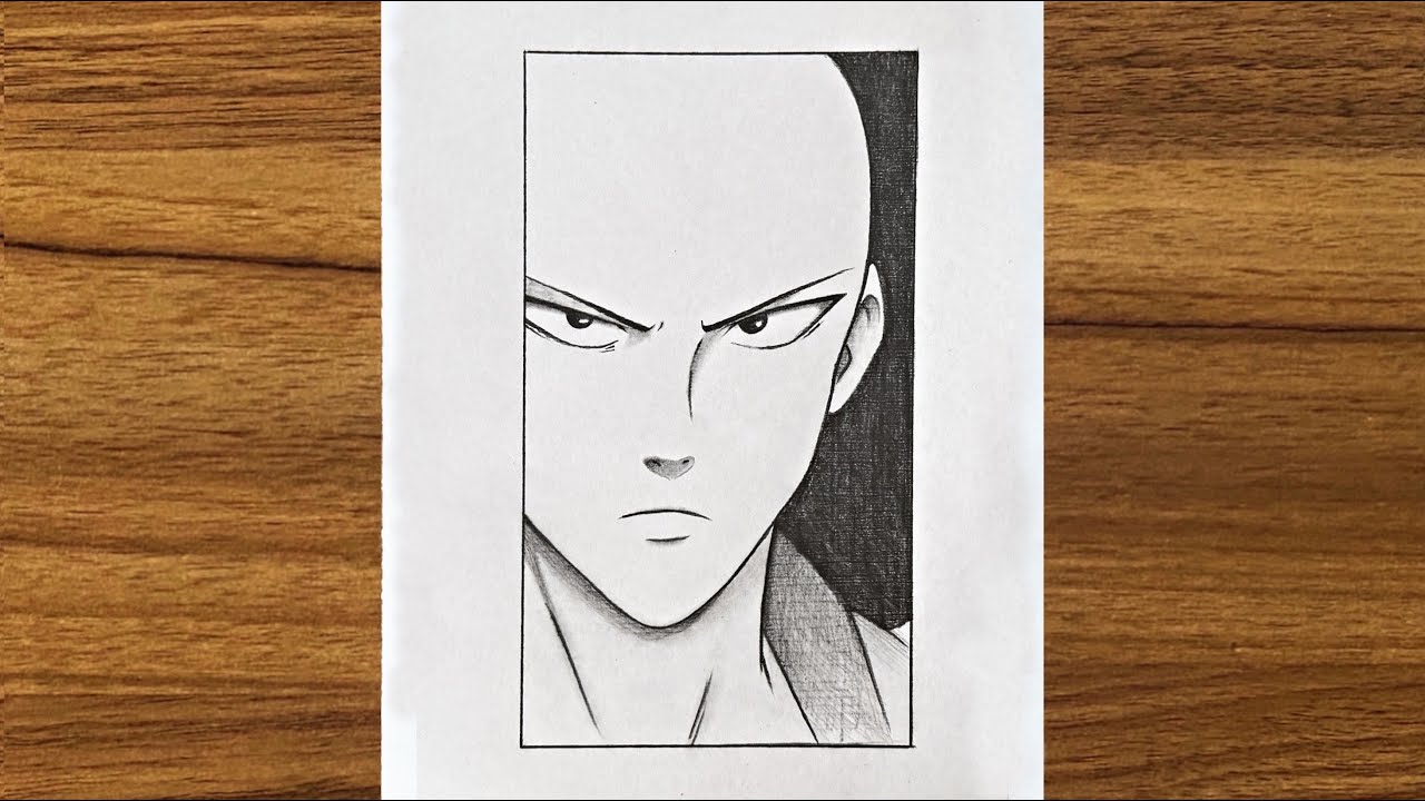 Как нарисовать Сайтаму из One Punch Man || Легкий рисунок аниме для начинающих || Легкий рисунок ...