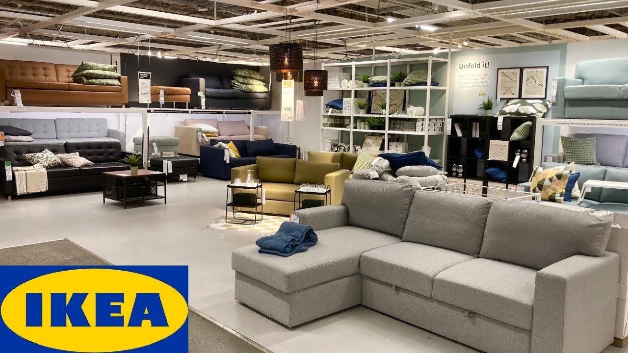 IKEA SLEEPER SOFAS COUCHES FUTONS FURNITURE HOME DECOR SHOP WITH ME SHOPPING STORE WALK THROUGH