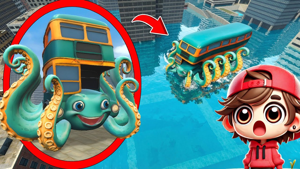My drone CATCHES OCTOBUS RENG BUS IRENG in REAL LIFE in Garry's Mod