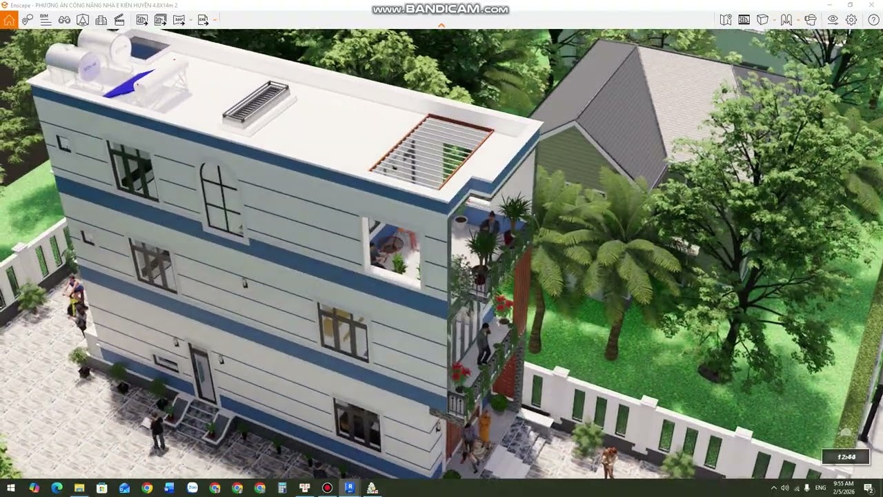 MẪU NHÀ PHỐ 4.8X14m - HIỆN ĐẠI
