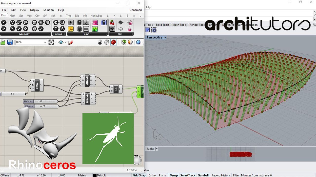 connecting surfaces in grasshopper in rhino | architutors
