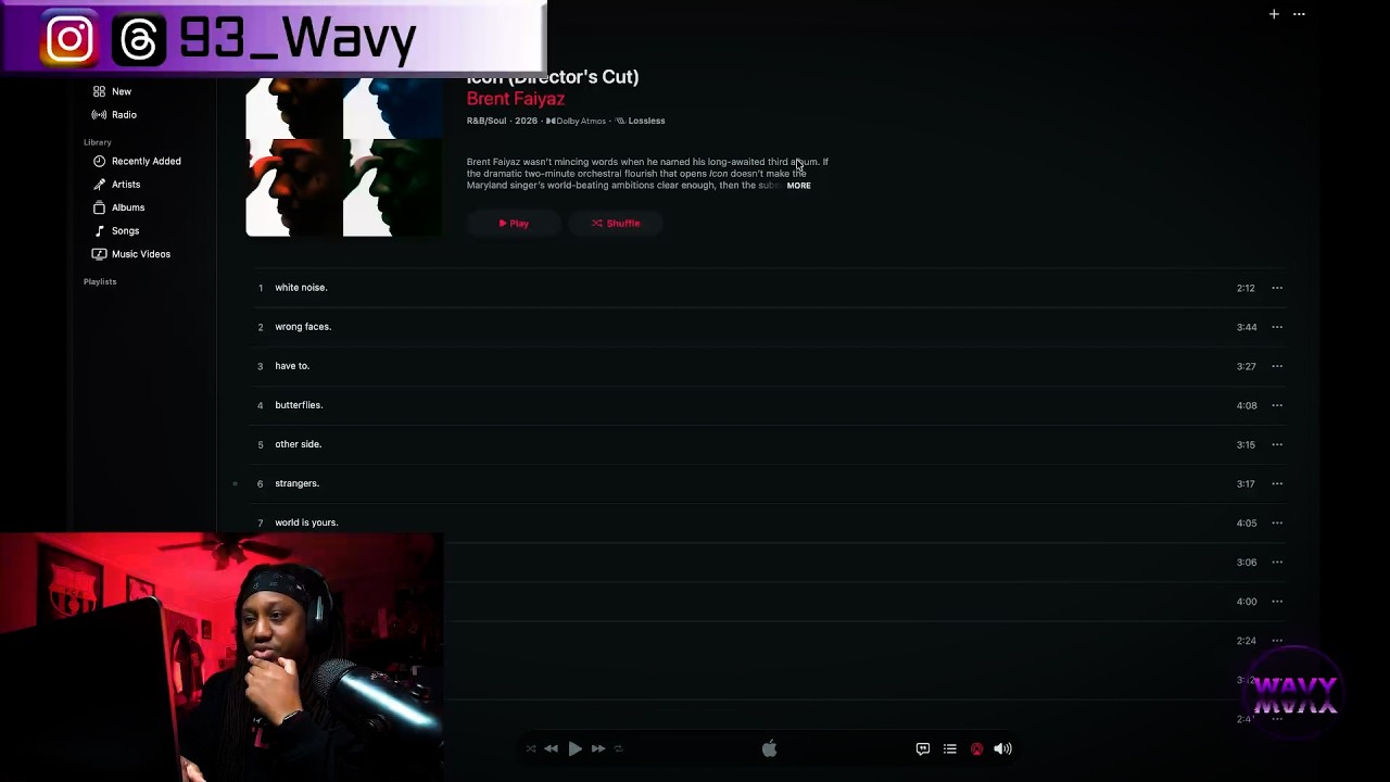 Brent Faiyaz - Icon - WAVY Album Reactions