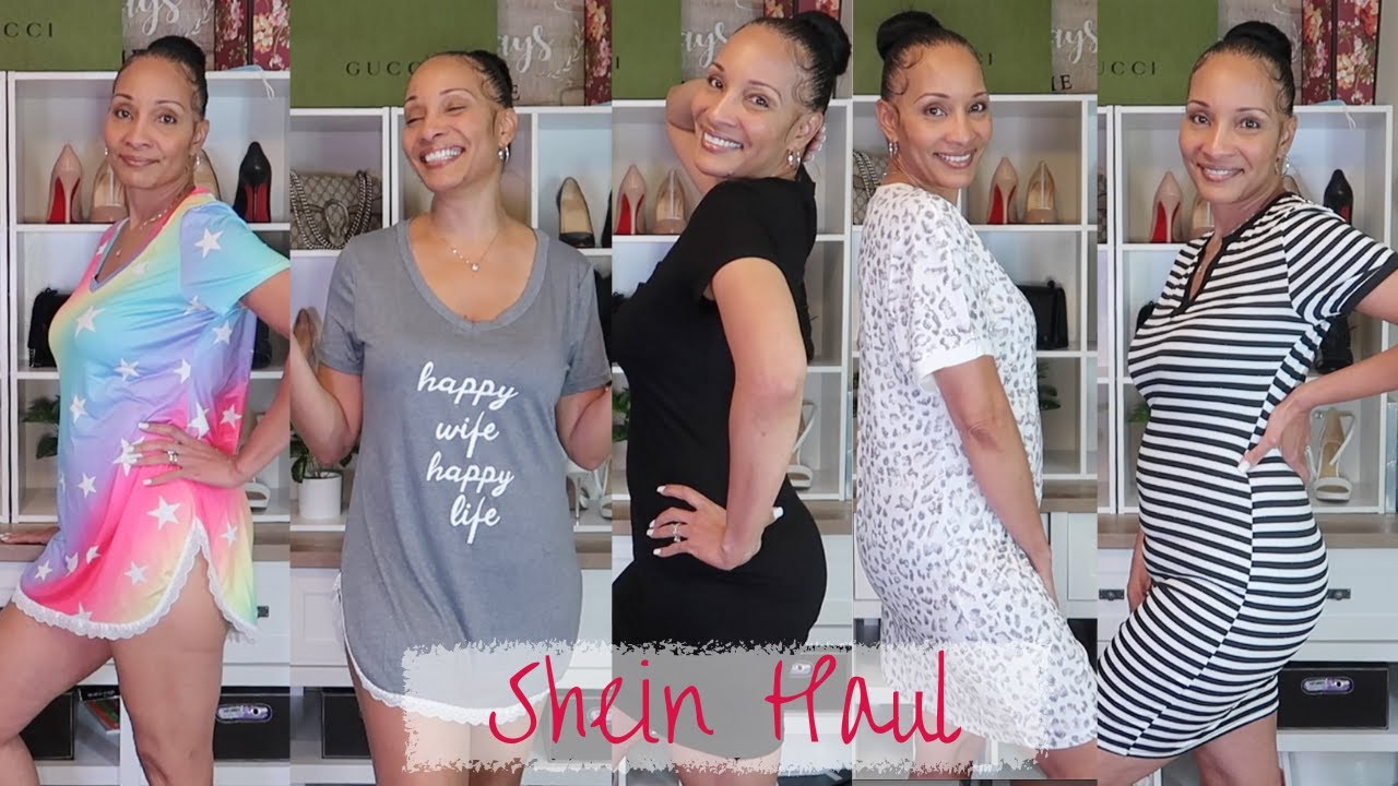 SHEIN HAUL LOUNGE WEAR | SLEEPWEAR AND TSHIRT TRY-ON HAUL | AFFORDABLE PIECES FROM SHEIN