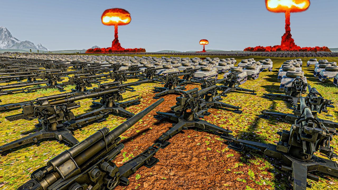 HEAVY ARTILLERY AGAINST DEMONIC ARMY - Ultimate Epic Battle Simulator 2 UEBS 2