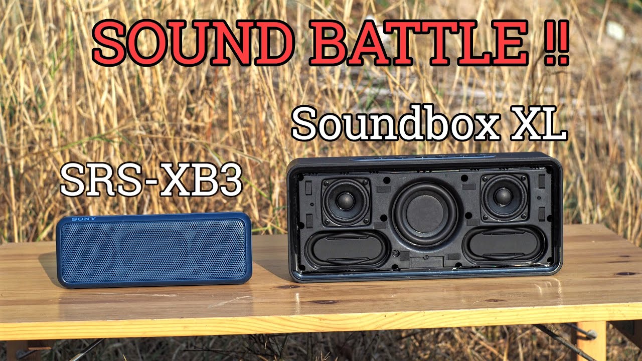 Doss soundbox xl VS Sony SRS-XB3 SOUND BATTLE!!! [Outdoor]