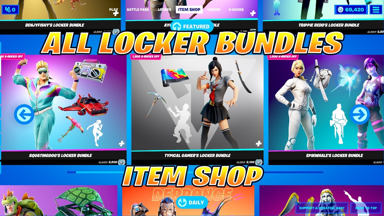 [OUTDATED] All Locker Bundles in Fortnite! Item Shop Preview/Showcase