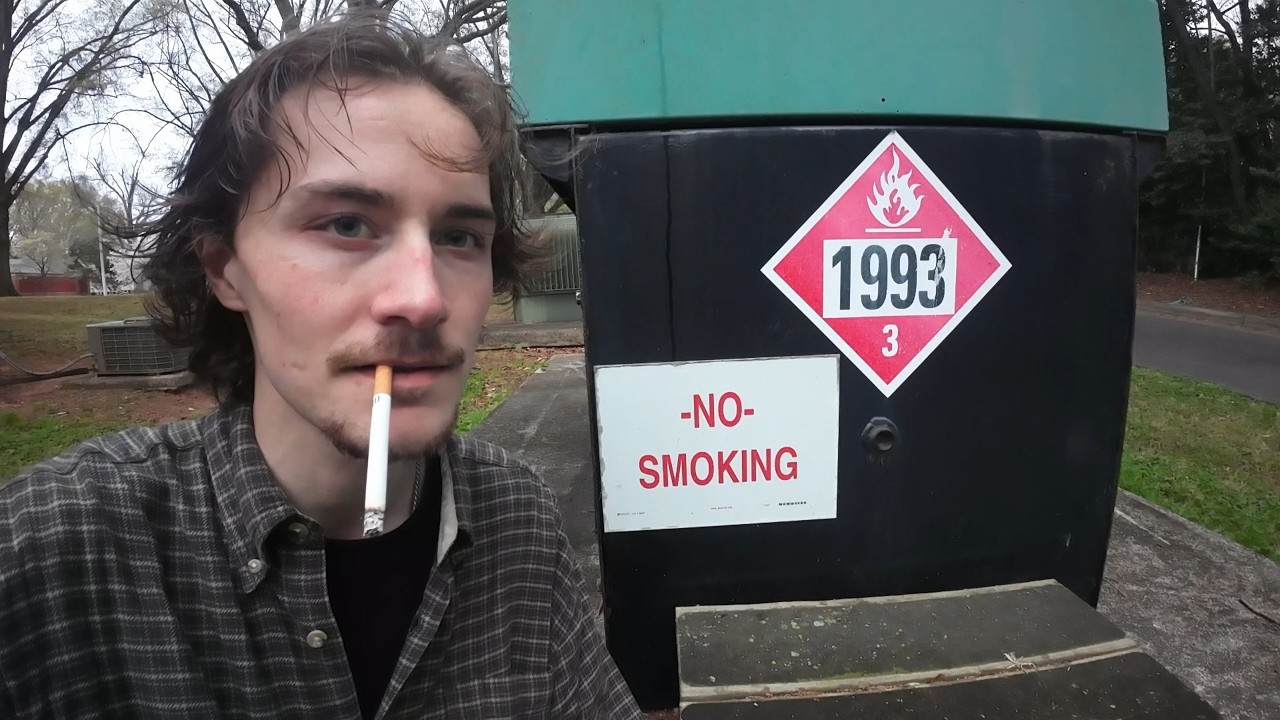 Smoking a Cigarette in a No Smoking Area