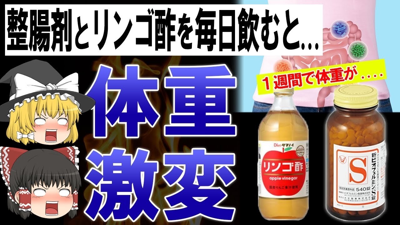 【総集編】1週間で変わる?! リンゴ酢とビオフェルミンを毎日1杯飲むと起きること