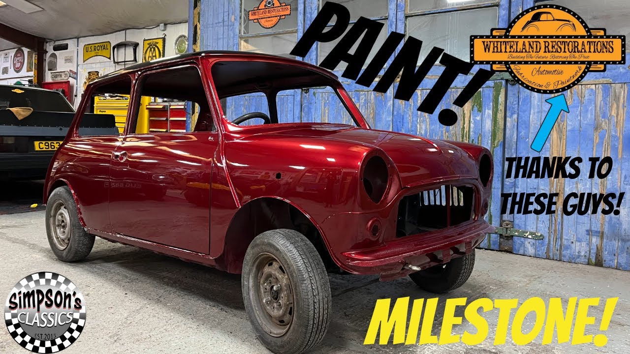 CLASSIC MINI RESPRAY - The 89 Mini gets Paint! FINALLY at Whiteland Restorations