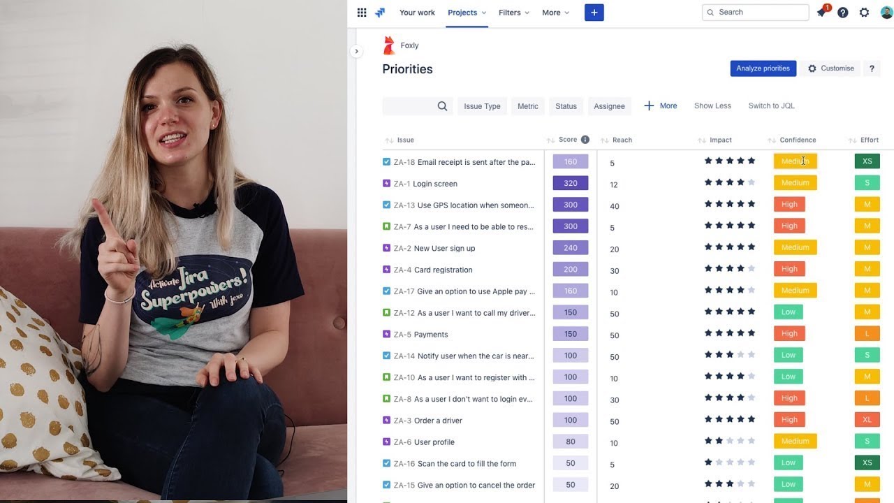 Foxly - Backlog Priority Scoring for Jira
