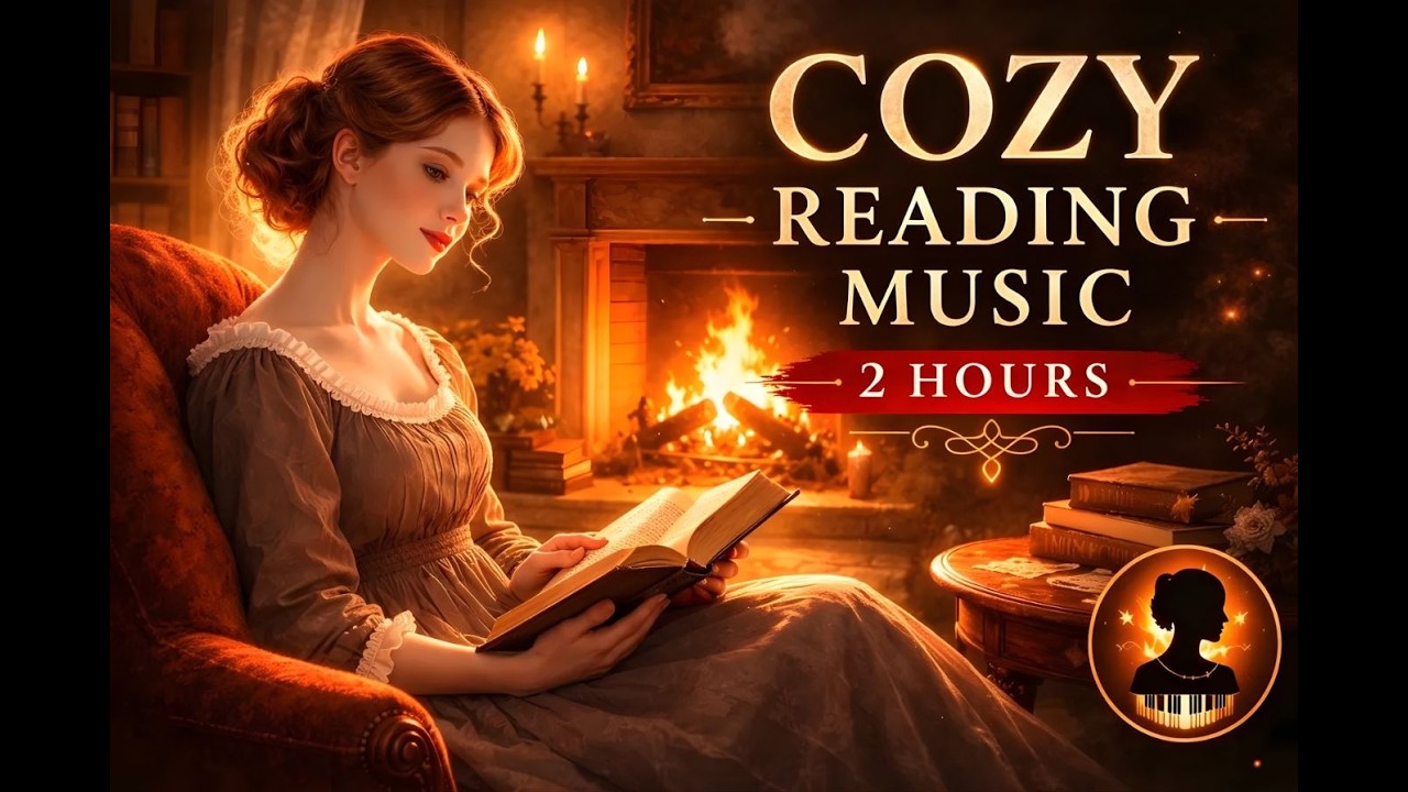 Cozy Regency Library | 2 Hours of Peaceful Piano Music for Studying & Reading | Jane Austen Ambience
